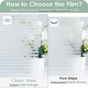 Thumbnail 2 de Rabbitgoo Window Film Frosted Stripe Pattern Privacy Film 90x200 cm 📺