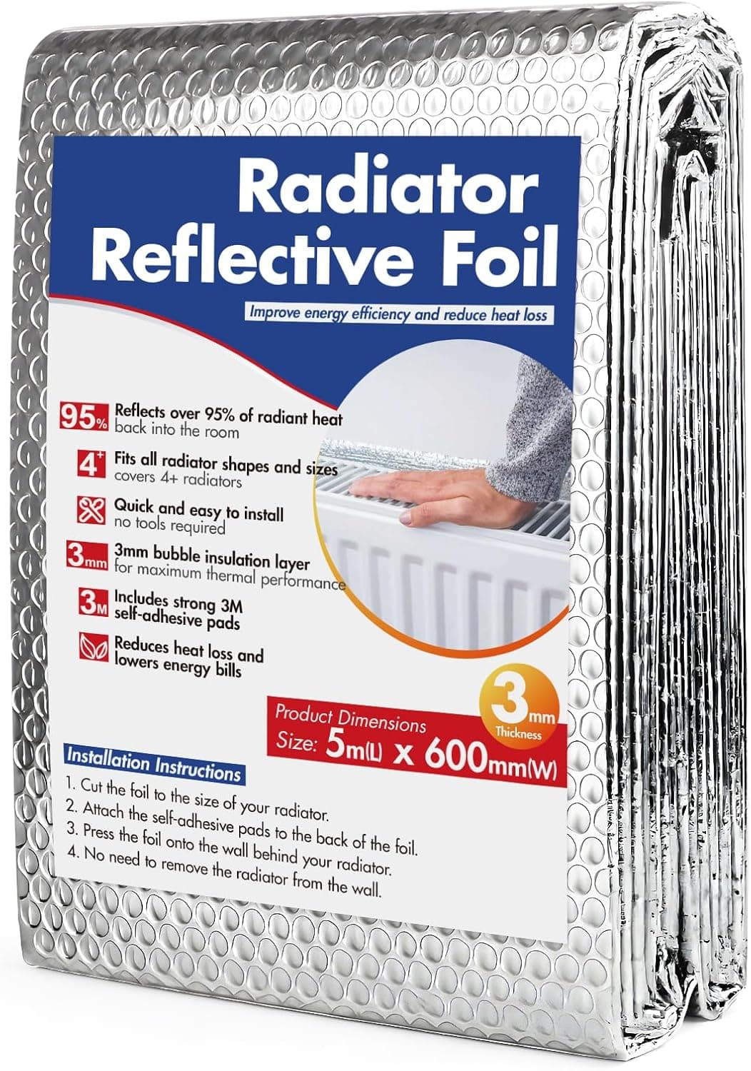 Radiator Reflector Foil Insulation 5m roll 🛠️