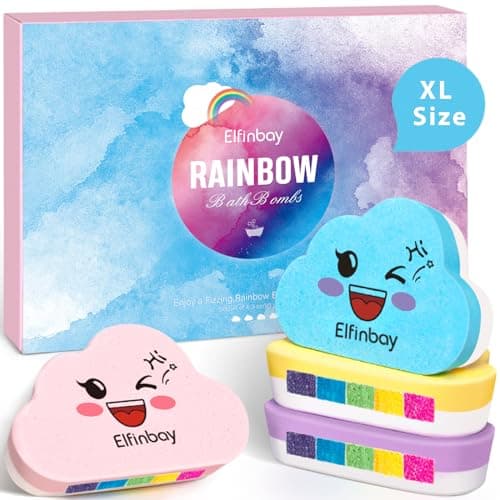 Rainbow Bath Bombs 4-pack organic kids bath bombs 🛁