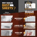 Thumbnail 3 de RAULDE 12x10FT Dust Sheets 6-Pack for Decorating 🧰
