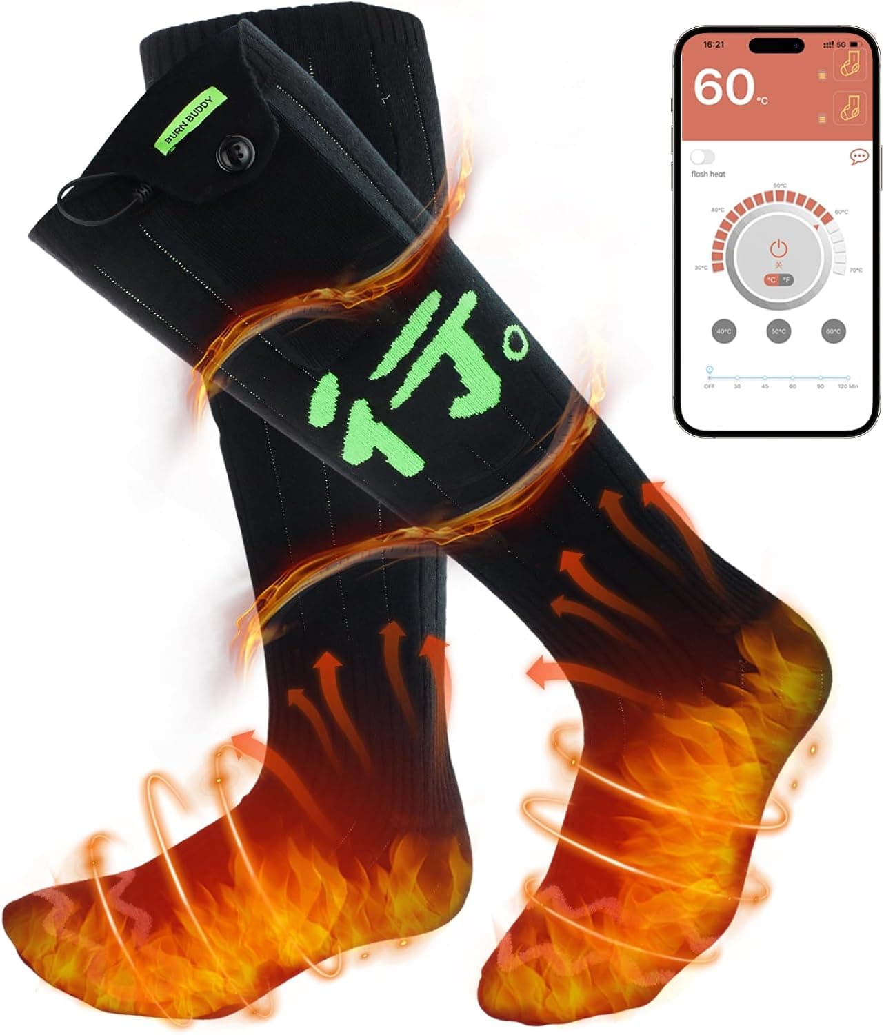 Rechargeable Heated Socks 4‑mode with app control 🧦