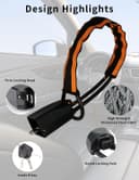 Thumbnail 3 de Reflective Stripe Steering Wheel Lock with 3 Keys 🚗