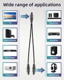 Thumbnail 5 de RIIEYOCA Toslink optical splitter 1.5m cable 🎧