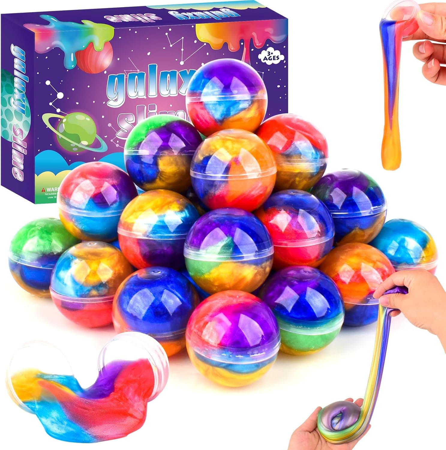 Rowecvce Galaxy Slime Balls 36-pack for kids 🧸