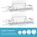 Thumbnail 4 de Saffruff Shower Caddy 2-pack organiser 11.8×4.3″ 🛁