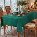 Thumbnail 1 de SASTYBALE Green Christmas Jacquard Tablecloth 132x178 cm 📦