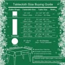 Thumbnail 5 de SASTYBALE Green Christmas Jacquard Tablecloth 132x178 cm 📦