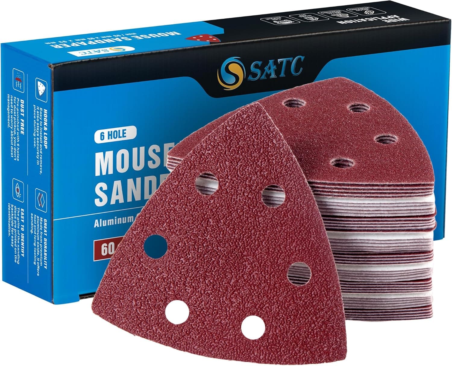 SATC Delta-Triangle 93mm Sanding Sheets 60-pack 🛠️
