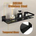 Thumbnail 2 de SAYAYO 38cm Black Tempered Glass Bathroom Shelf 🛁