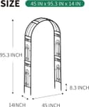 Thumbnail 2 de SCENDOR Rose Arch Arbour 87" Iron Garden Arch 🌿