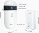 Thumbnail 6 de Self-Powered Wireless Doorbell with 52 Chimes 📮