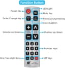 Thumbnail 3 de 2 Pack Seniors Big Button Universal Remote for LG/Samsung/TVs 📺