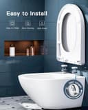 Thumbnail 4 de D Shape Soft Close Toilet Seat 1 — toilet seat 🚽