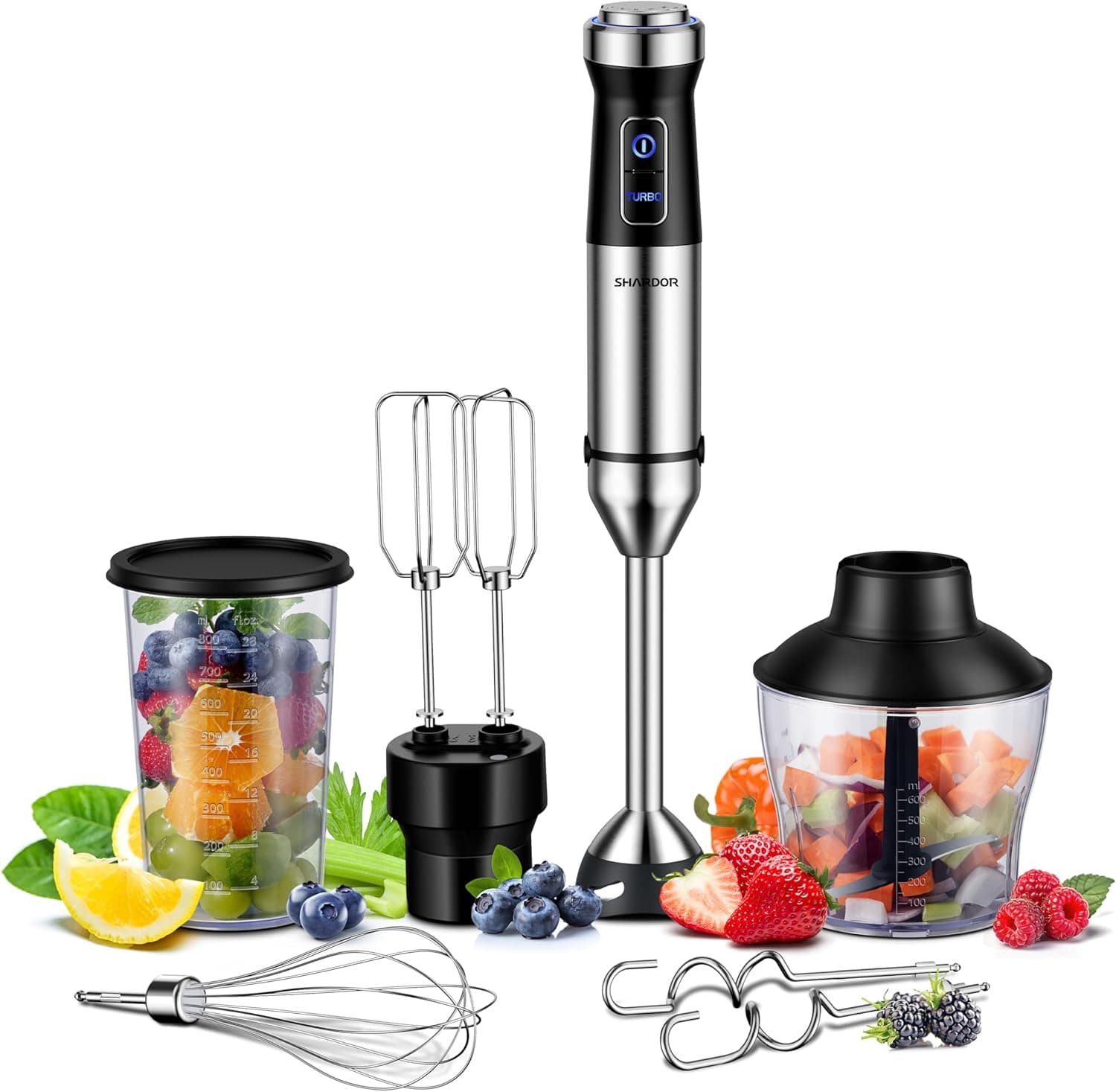 SHARDOR 6‑in‑1 Hand Blender 1200W, 20‑Speed 🍽️