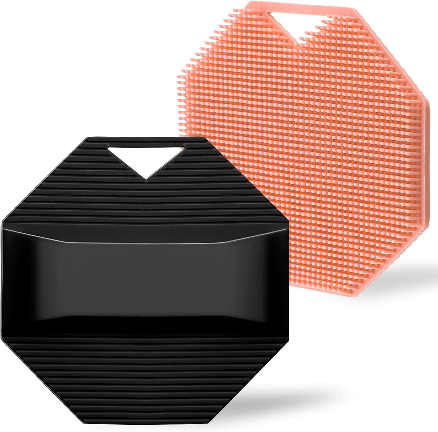 Silicone Body Scrubber 2-pack with anti-slip handle 🛁