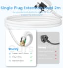 Thumbnail 3 de Single Plug Extension Lead 2m 13A surge protected for tumble dryer 🔌