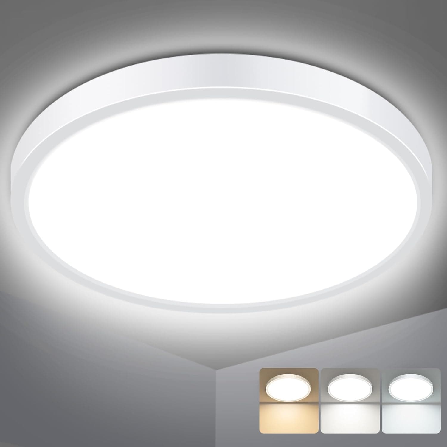 slochi Bathroom Light 3000K/4000K/6500K Flush Ceiling Light 💡