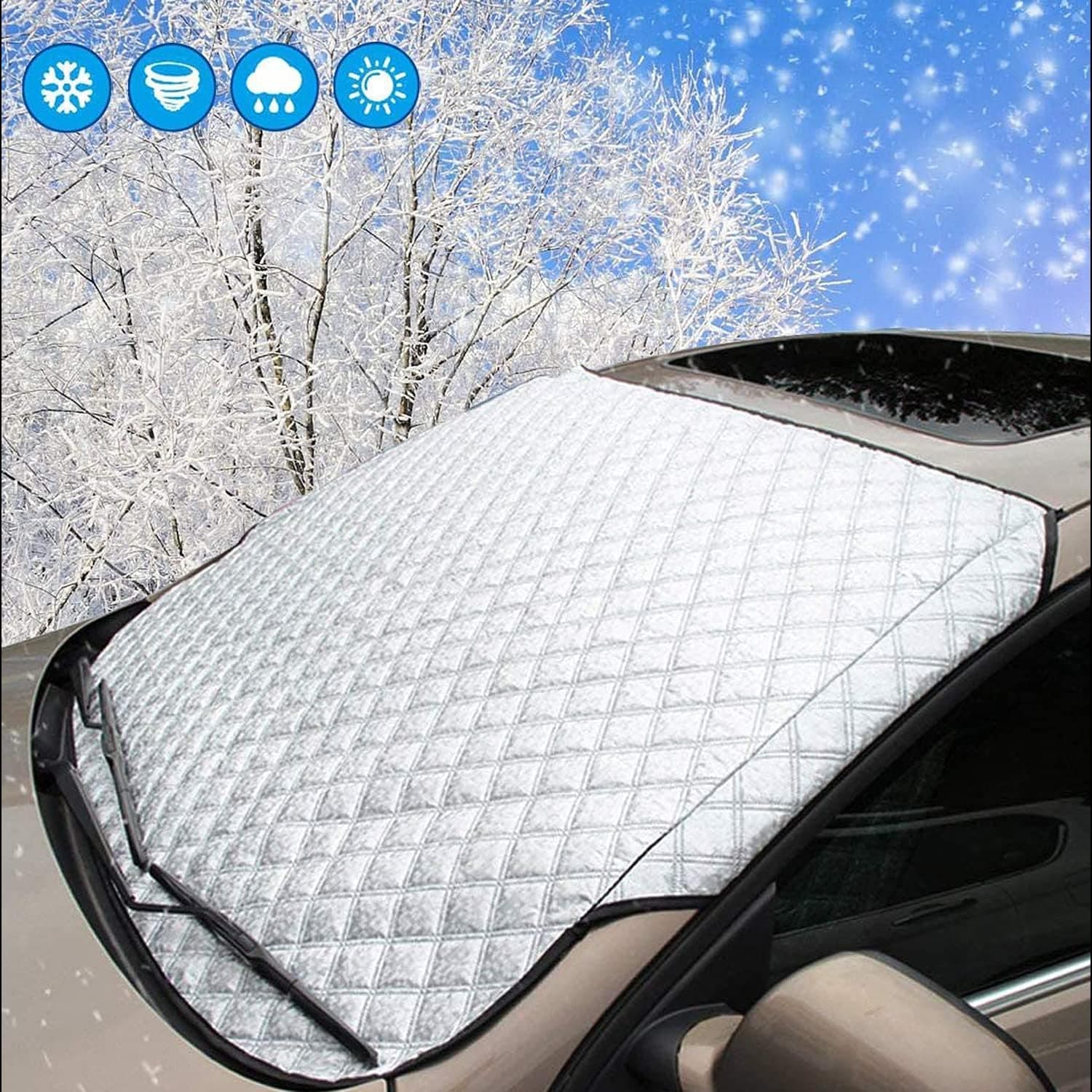 SMALUCK 140x90 cm windscreen cover for sun and snow 🚗