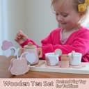 Thumbnail 1 de Smartwo 27PCS wooden tea set for toddlers 🍵