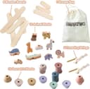Thumbnail 4 de Smartwo Wooden Animal Threading and Stacking 30 pack 🧸