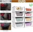 Thumbnail 2 de SNSLXH 8 Pack Stackable Storage Boxes for Wardrobe 🧺