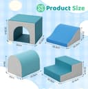 Thumbnail 1 de Soft Play Sets Indoor 4‑pc PU Leather Baby Foam Climb ⌚