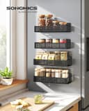 Thumbnail 2 de SONGMICS KCS061B01 Magnetic Spice Rack Set, 4 pcs 🧂