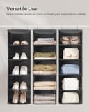 Thumbnail 4 de SONGMICS RCH005G02 wardrobe organiser set of 2, foldable with bamboo hooks 🧥