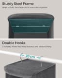 Thumbnail 6 de SONGMICS RCH005G02 wardrobe organiser set of 2, foldable with bamboo hooks 🧥