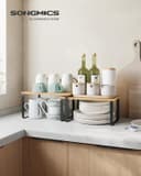 Thumbnail 1 de SongMics Spice Rack Set of 2 Cupboard Shelf Organiser 📦