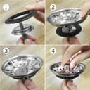 Thumbnail 3 de 2 Pack Stainless Steel Sink Strainer 80mm 🧰
