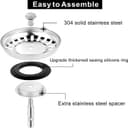 Thumbnail 4 de 2 Pack Stainless Steel Sink Strainer 80mm 🧰