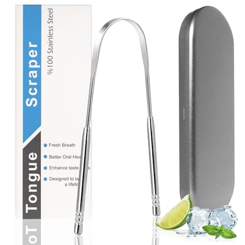 Stainless Steel Tongue Cleaner Metal with Case — Oral Care 🪥
