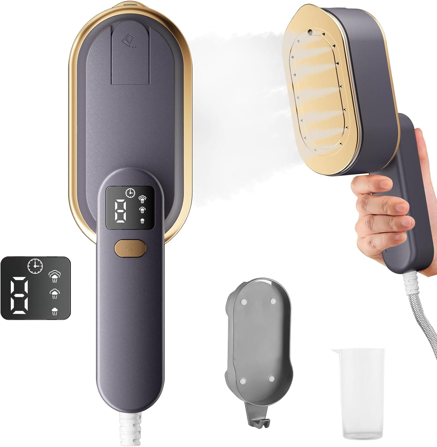 Steam Iron Travel Steamer with LCD Screen 📷