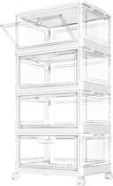 Thumbnail principal de StowBin 23L Clear Stackable Storage Boxes with Wheels 🗄️