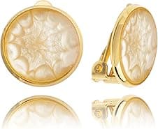 Style 29 Calour Ivory Gold clip-on earrings 🎧