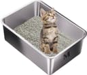 Thumbnail principal de Suhaco Stainless Steel Cat Litter Tray 45 x 35 x 15 cm 📷