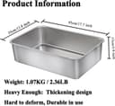 Thumbnail 1 de Suhaco Stainless Steel Cat Litter Tray 45 x 35 x 15 cm 📷