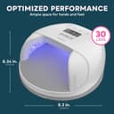 Thumbnail 4 de SUNUV SUN7 UV Nail Lamp with Double Power Design 4 Timer Settings ⌚