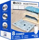 Thumbnail principal de SUOCO 8 Combo Vacuum Storage Bags with Electric Pump 📦