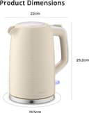 Thumbnail 5 de Swan SK19034CRM cordless kettle 1.7 Litre 3000W ☕