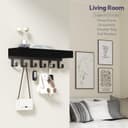 Thumbnail 6 de SWTYMIKI Key Holder with Wood Tray and 6 Hooks 📌