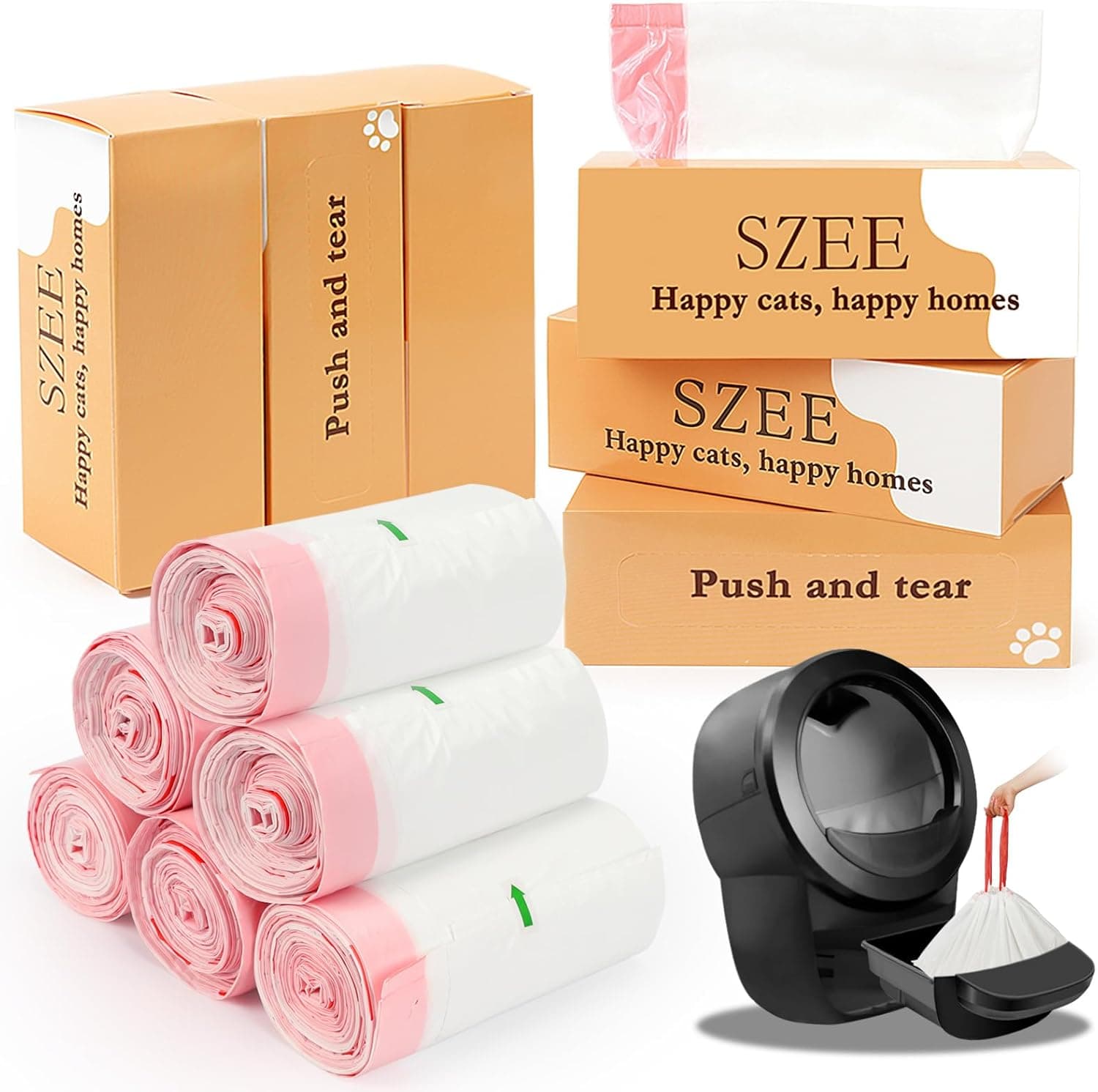 SZEE 120 Pack Large Self‑Cleaning Cat Litter Tray Liners 🐱