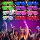 Thumbnail principal de SZHFU 12 Pcs Neon Shutter Glasses, 3‑mode party 🎉🕶️
