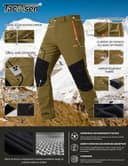 Thumbnail 2 de TACVASEN Men's Outdoor Winter Trousers water-resistant hiking trousers 🎽