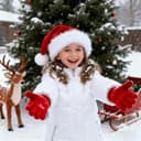 Thumbnail 2 de TCJJ Santa Hat for Kids Red Velvet Xmas Hat 🎅