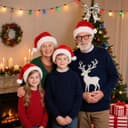 Thumbnail 6 de TCJJ Santa Hat for Kids Red Velvet Xmas Hat 🎅