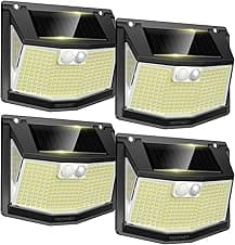 TECKNET Solar Motion Sensor Lights 4-Pack 🌞