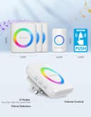 Thumbnail 5 de TECKNET Wireless Doorbell 3‑receiver 400m range 🔔