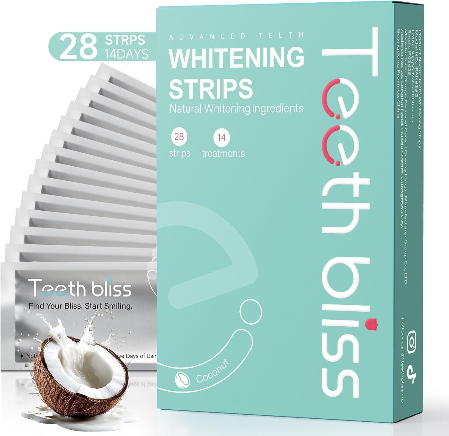 TeethBliss Teeth Whitening Strips 14 treatments 😊